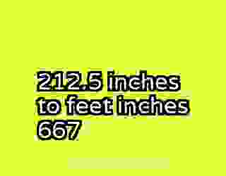 212.5 inches to feet inches 667
