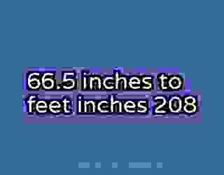 66.5 inches to feet inches 208