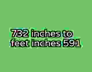 732 inches to feet inches 591