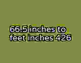 66.5 inches to feet inches 426