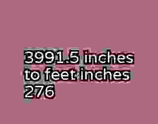 3991.5 inches to feet inches 276