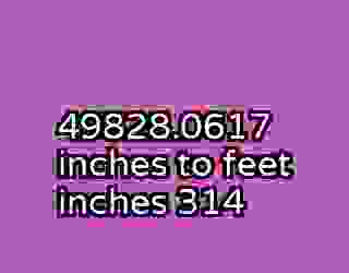 49828.0617 inches to feet inches 314