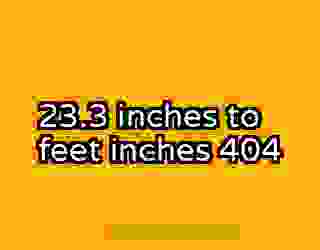 23.3 inches to feet inches 404
