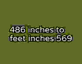 486 inches to feet inches 569