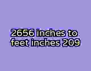 2656 inches to feet inches 209
