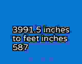 3991.5 inches to feet inches 587
