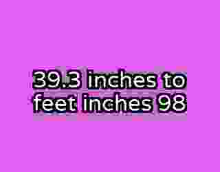 39.3 inches to feet inches 98