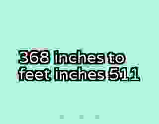 368 inches to feet inches 511