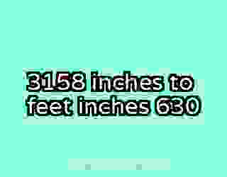 3158 inches to feet inches 630