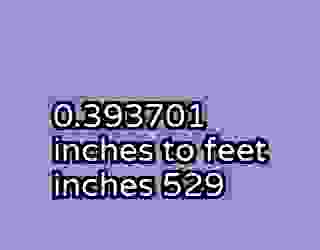 0.393701 inches to feet inches 529