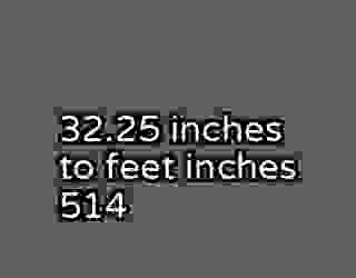 32.25 inches to feet inches 514