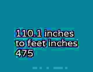 110.1 inches to feet inches 475