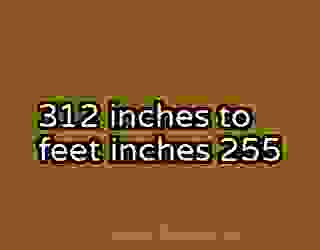 312 inches to feet inches 255