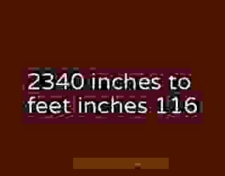 2340 inches to feet inches 116
