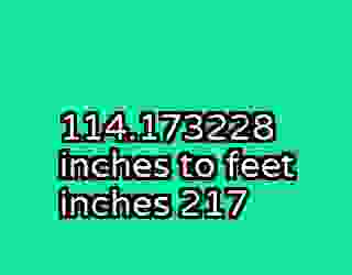 114.173228 inches to feet inches 217