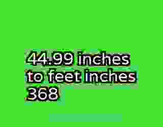 44.99 inches to feet inches 368
