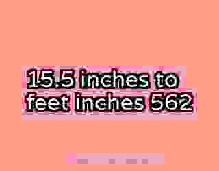15.5 inches to feet inches 562