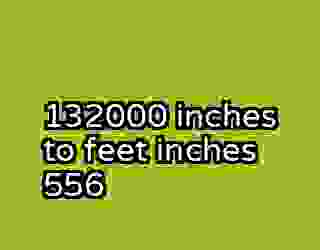 132000 inches to feet inches 556