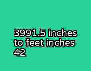 3991.5 inches to feet inches 42