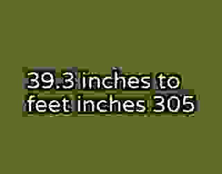 39.3 inches to feet inches 305