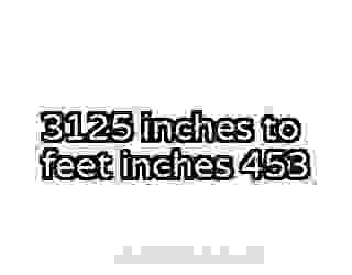 3125 inches to feet inches 453