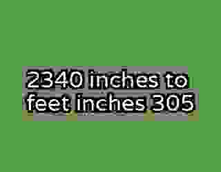 2340 inches to feet inches 305