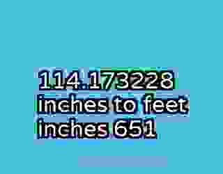 114.173228 inches to feet inches 651
