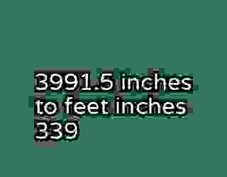 3991.5 inches to feet inches 339