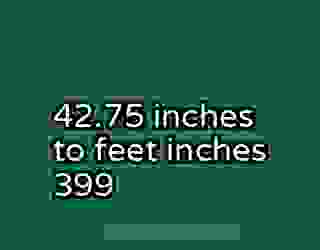 42.75 inches to feet inches 399