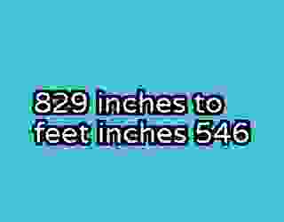 829 inches to feet inches 546