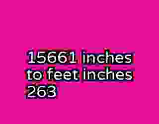 15661 inches to feet inches 263