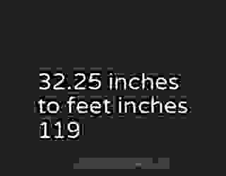 32.25 inches to feet inches 119