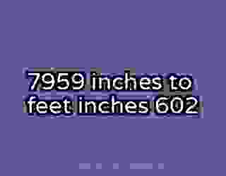 7959 inches to feet inches 602