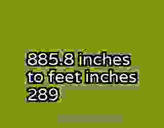 885.8 inches to feet inches 289