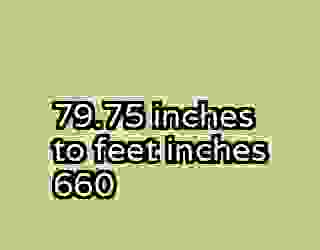 79.75 inches to feet inches 660