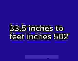 33.5 inches to feet inches 502