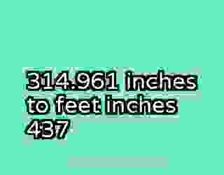 314.961 inches to feet inches 437