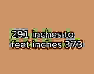 291 inches to feet inches 373