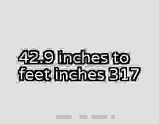 42.9 inches to feet inches 317
