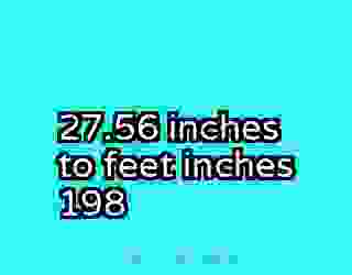 27.56 inches to feet inches 198