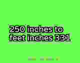 250 inches to feet inches 331