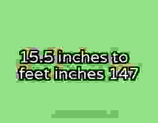 15.5 inches to feet inches 147