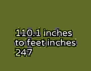 110.1 inches to feet inches 247