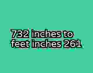 732 inches to feet inches 261