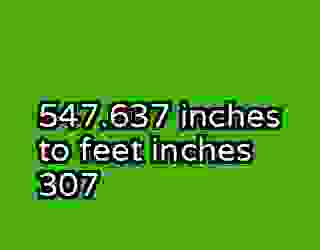 547.637 inches to feet inches 307