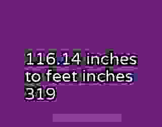 116.14 inches to feet inches 319