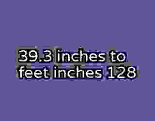 39.3 inches to feet inches 128