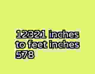 12321 inches to feet inches 578