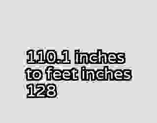 110.1 inches to feet inches 128
