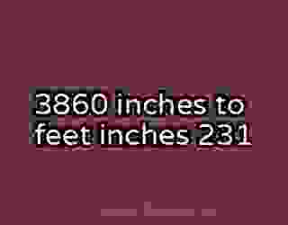 3860 inches to feet inches 231